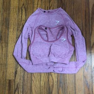 Gymshark crop top and sports bra